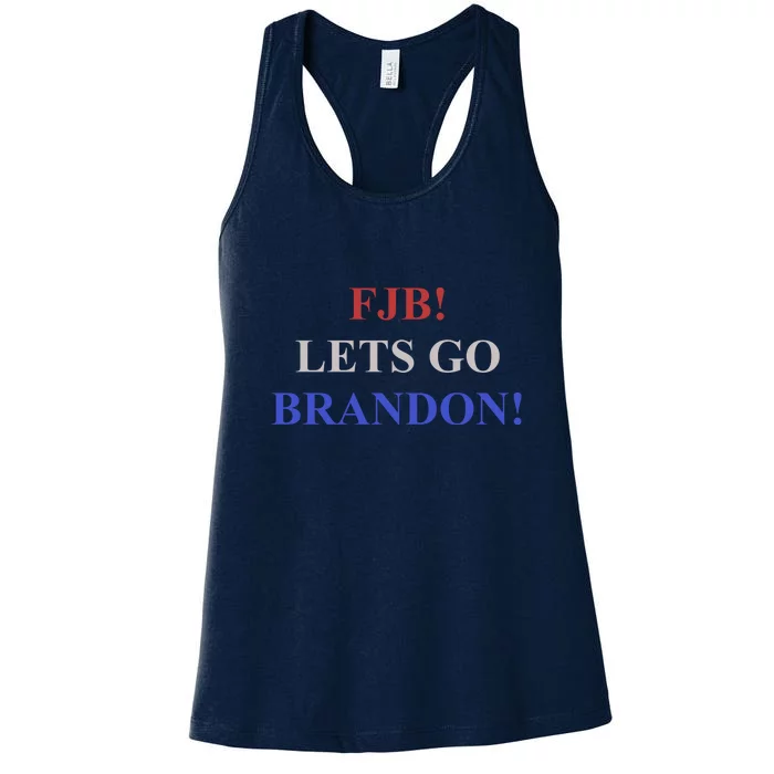 FJB AMERICAN TEE SHIRT. LETS GO BRANDON. Women's Racerback Tank