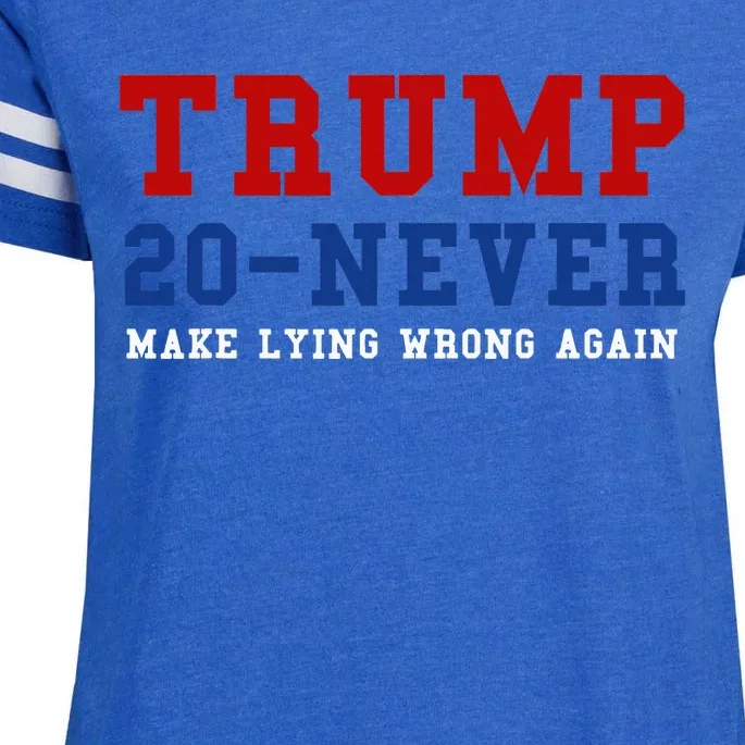 Funny Anti Trump 2024 Elections Make Lying Wrong Again Enza Ladies Jersey Football T-Shirt