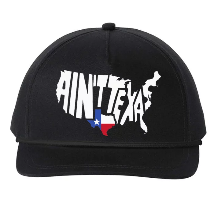 Funny Aint Texas USA Map Proud Texan Snapback Five-Panel Rope Hat