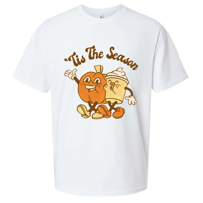 Fall Autumn Tis The Season Pumpkin Spice Coffee Latte Sueded Cloud Jersey T-Shirt