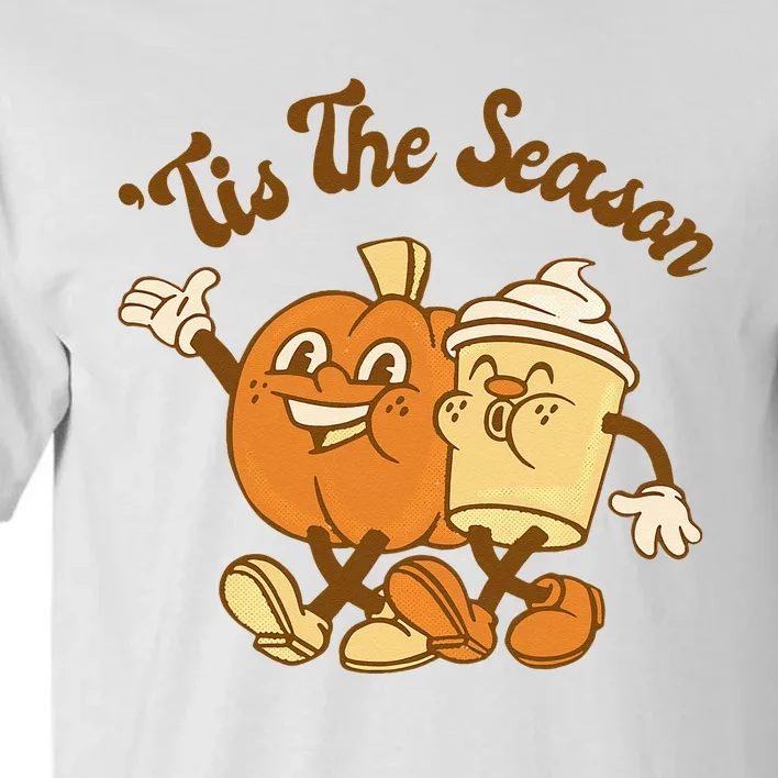 Fall Autumn Tis The Season Pumpkin Spice Coffee Latte Tall T-Shirt