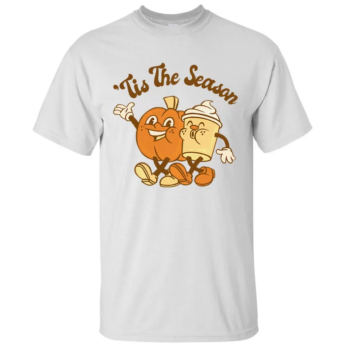 Fall Autumn Tis The Season Pumpkin Spice Coffee Latte Tall T-Shirt