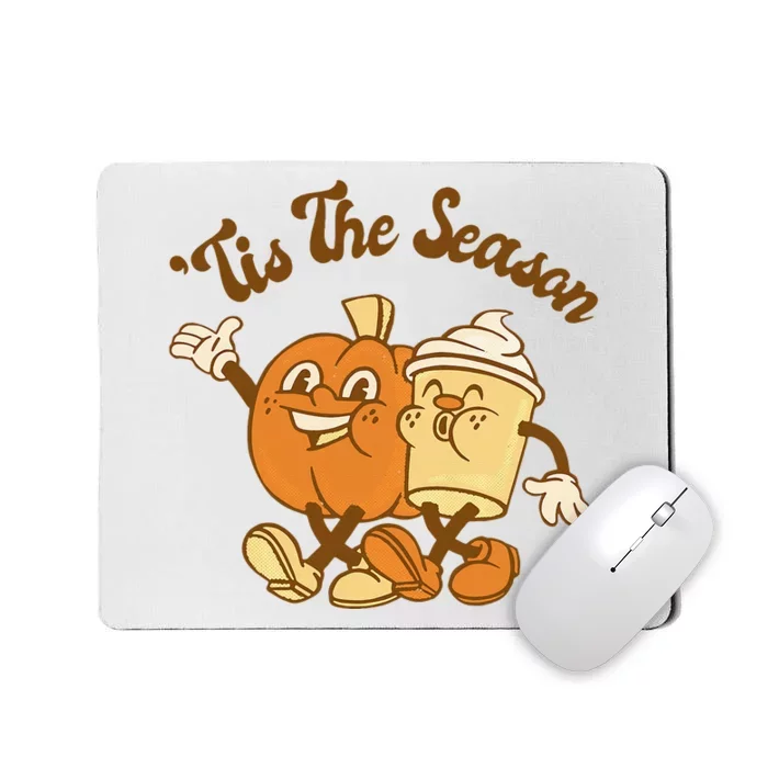 Fall Autumn Tis The Season Pumpkin Spice Coffee Latte Mousepad