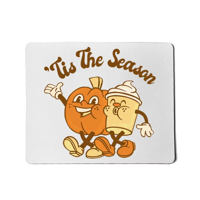 Fall Autumn Tis The Season Pumpkin Spice Coffee Latte Mousepad