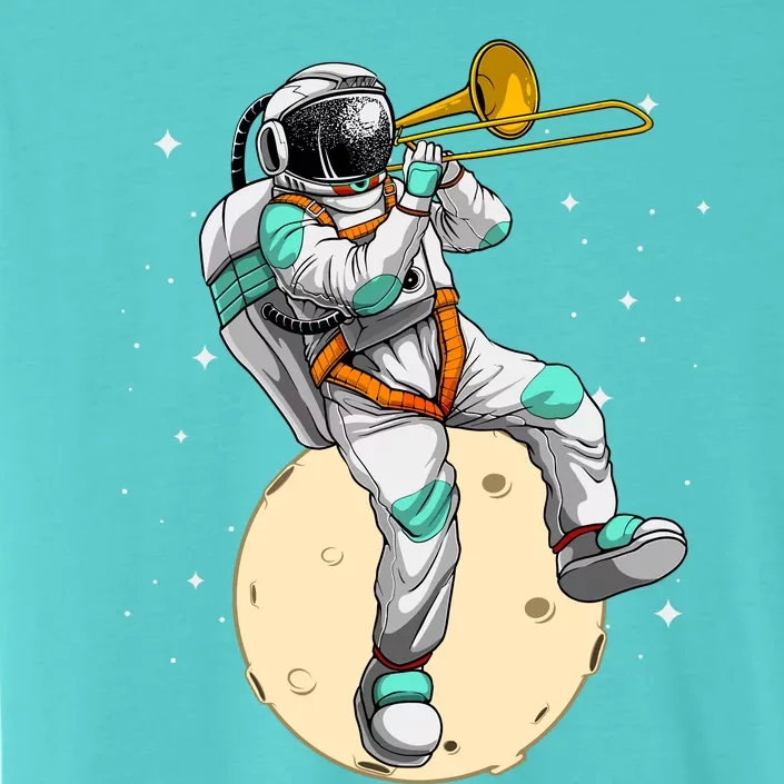 Funny Astronaut Trombone Art For Trombone Player ChromaSoft Performance T-Shirt