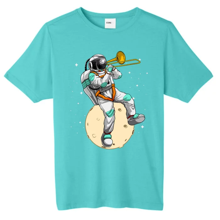 Funny Astronaut Trombone Art For Trombone Player ChromaSoft Performance T-Shirt