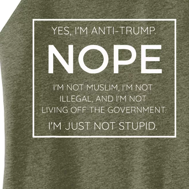 Funny Anti Trump Quote IM Just Not Stupid Women’s Perfect Tri Rocker Tank