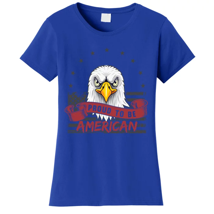 Fun American Tee Proud To Be American Starts And Stripes Us Gift Women's T-Shirt