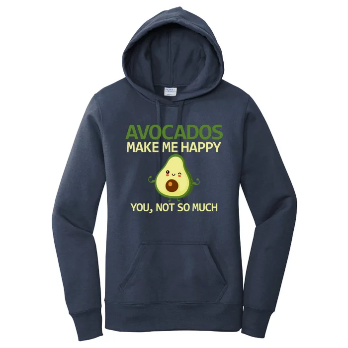 Funny Avocado Themed Gifts Vegan Winking Avocado Face Women's Pullover Hoodie