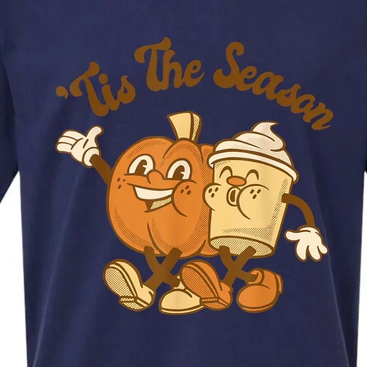 Fall Autumn Tis The Season Pumpkin Spice Coffee Latte Sueded Cloud Jersey T-Shirt