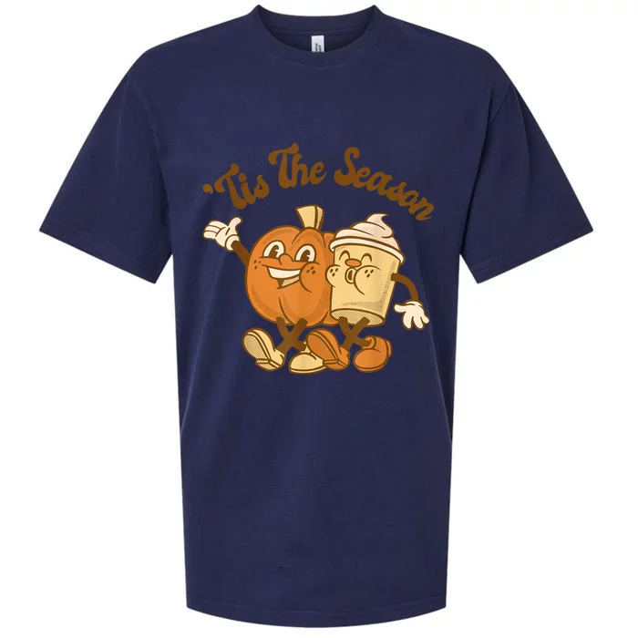 Fall Autumn Tis The Season Pumpkin Spice Coffee Latte Sueded Cloud Jersey T-Shirt