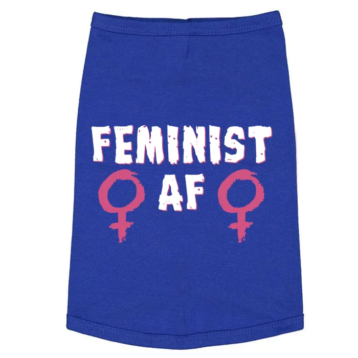 Feminist Af Tee Retro Vintage 70's Feminism Tee Great Gift Doggie Tank