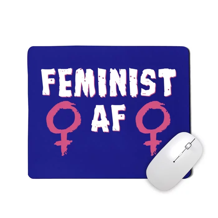 Feminist Af Tee Retro Vintage 70's Feminism Tee Great Gift Mousepad