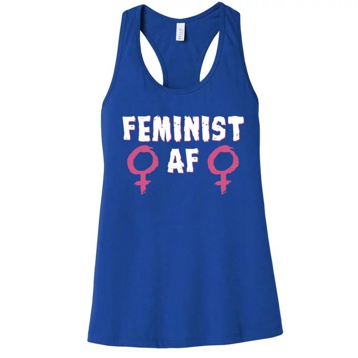 Feminist Af Tee Retro Vintage 70's Feminism Tee Great Gift Women's Racerback Tank