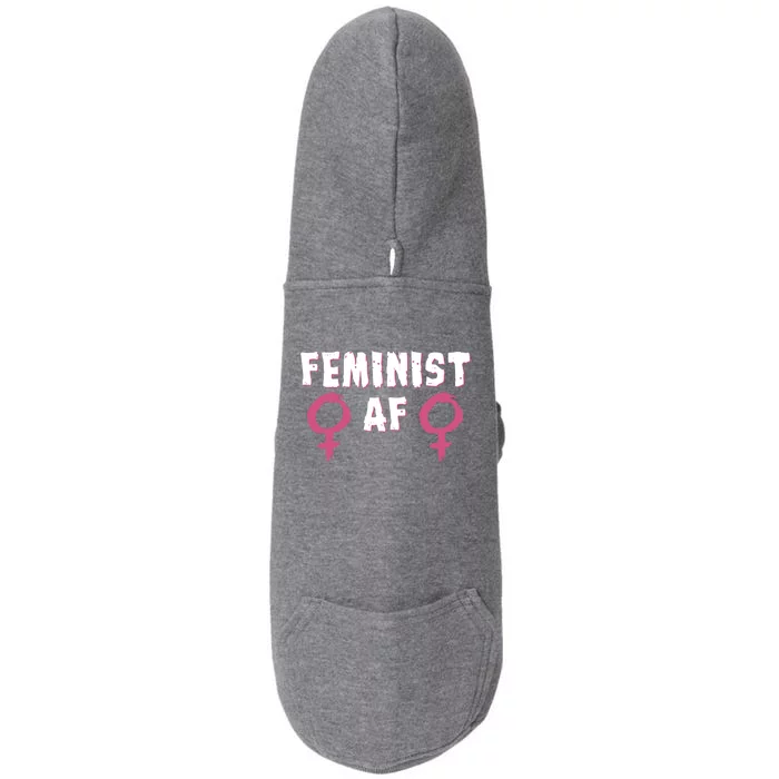 Feminist Af Tee Retro Vintage 70's Feminism Tee Great Gift Doggie 3-End Fleece Hoodie