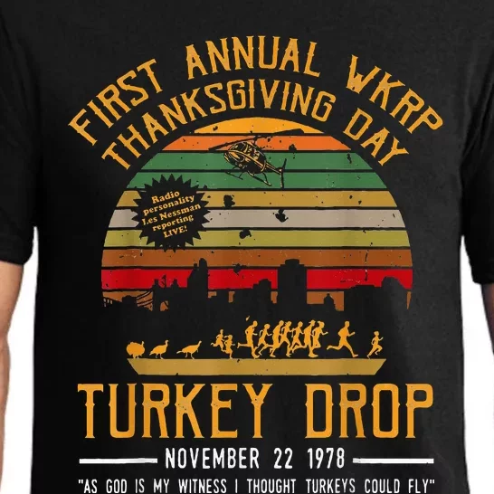 First Annual Thanksgiving Day Turkey Drop 22nd November Retro Pajama Set