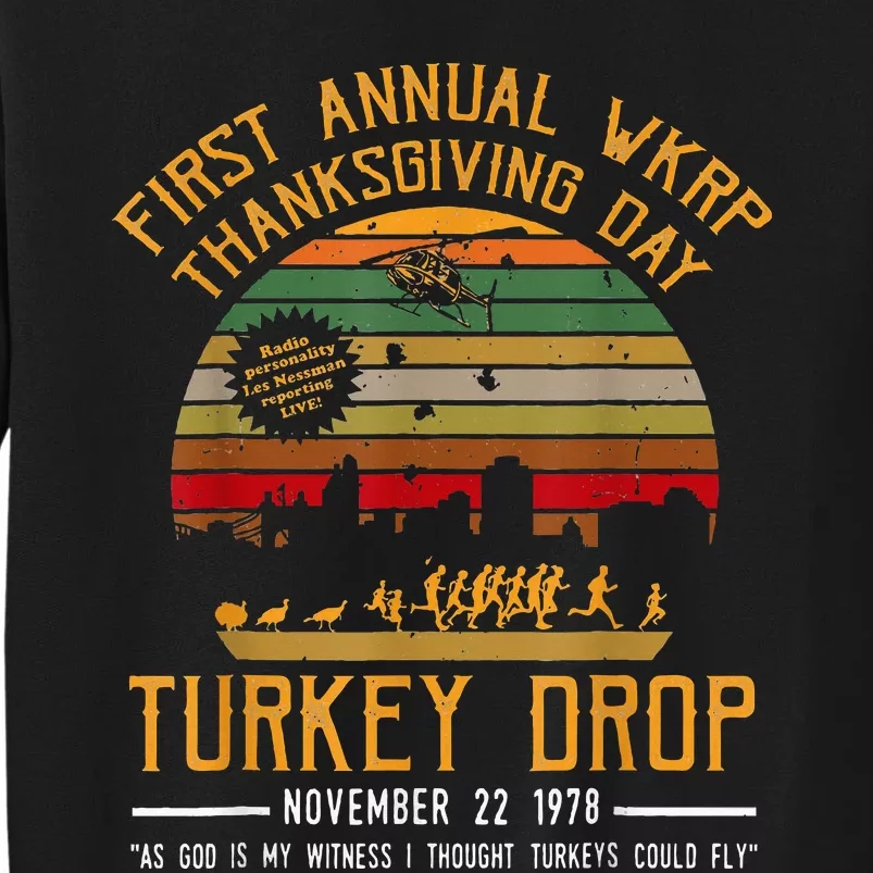 First Annual Thanksgiving Day Turkey Drop 22nd November Retro Tall Sweatshirt