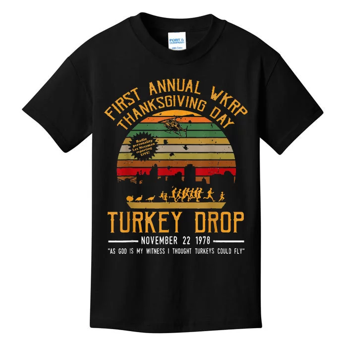 First Annual Thanksgiving Day Turkey Drop 22nd November Retro Kids T-Shirt