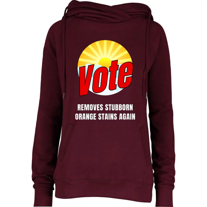 Funny Anti Trump Election Cleaner Vote Against Republicans Womens Funnel Neck Pullover Hood