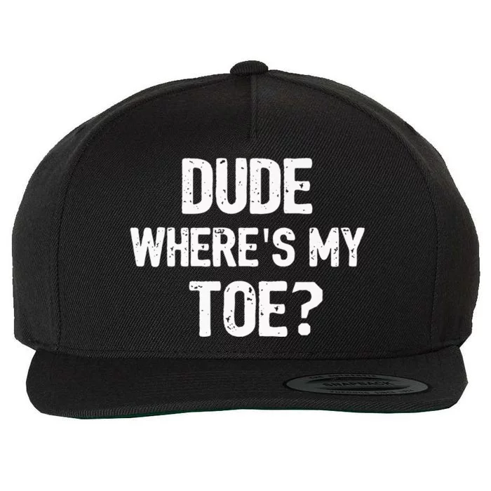 Funny Ampu Toe Prosthetic Leg Joke Gift Wool Snapback Cap