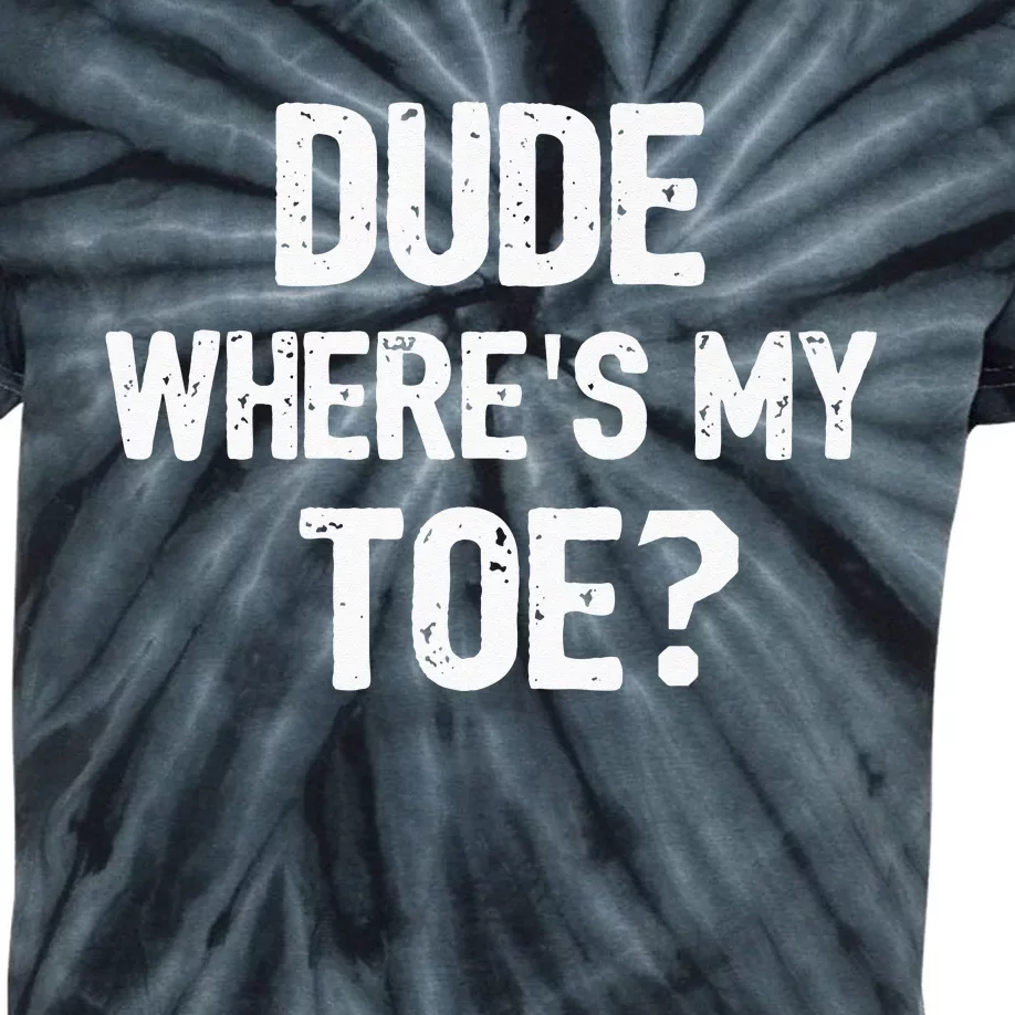 Funny Ampu Toe Prosthetic Leg Joke Gift Kids Tie-Dye T-Shirt