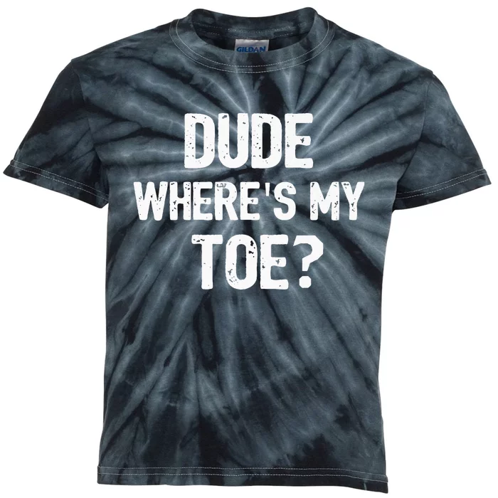 Funny Ampu Toe Prosthetic Leg Joke Gift Kids Tie-Dye T-Shirt