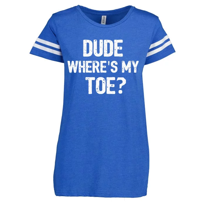 Funny Ampu Toe Prosthetic Leg Joke Gift Enza Ladies Jersey Football T-Shirt