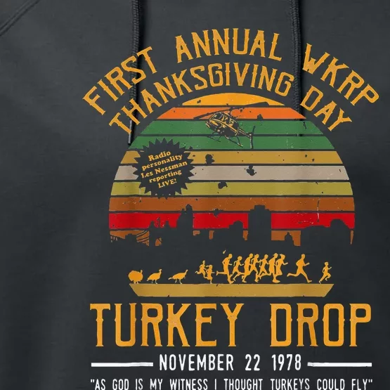 First Annual Thanksgiving Day Turkey Drop 22nd November Retr Performance Fleece Hoodie