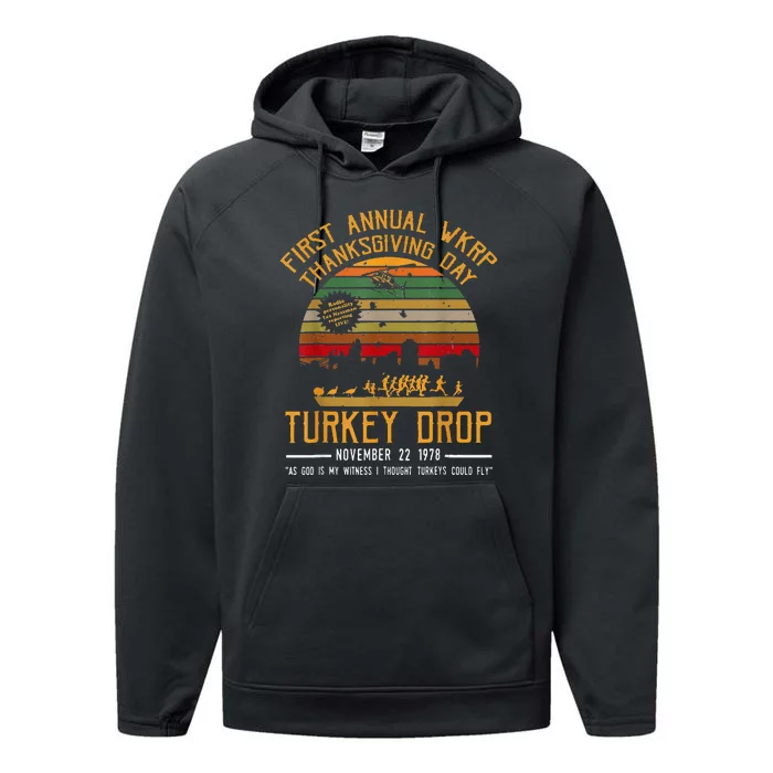 First Annual Thanksgiving Day Turkey Drop 22nd November Retr Performance Fleece Hoodie