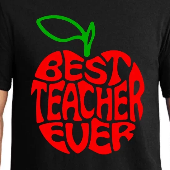 Funny Apple Teacher Back To School First Day Of School Gift Pajama Set