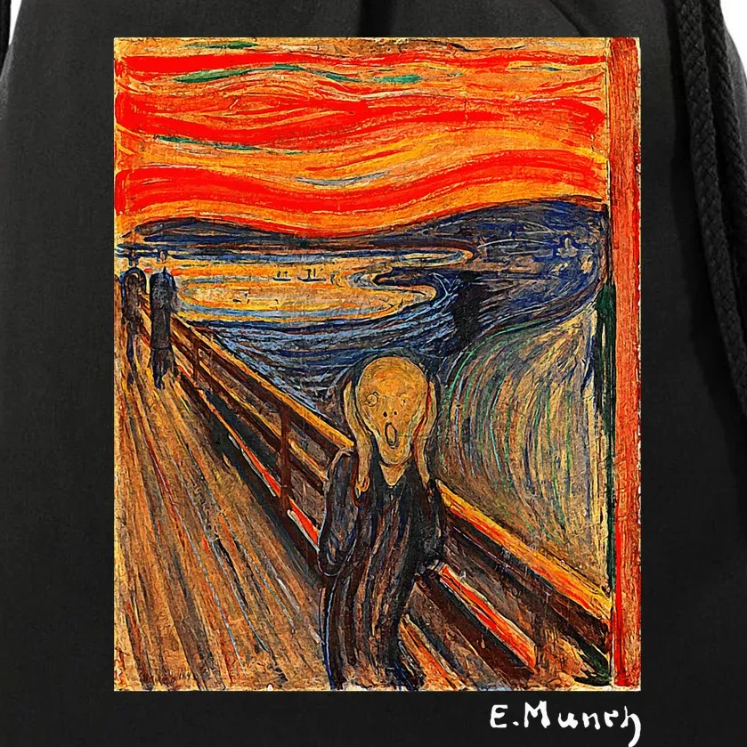 Famous Art The Scream By Munch Artist Painting Drawstring Bag