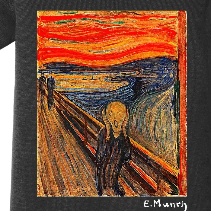 Famous Art The Scream By Munch Artist Painting Baby Bodysuit