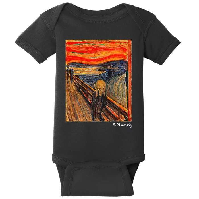 Famous Art The Scream By Munch Artist Painting Baby Bodysuit