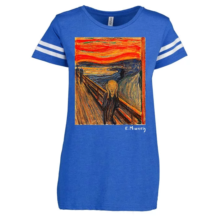 Famous Art The Scream By Munch Artist Painting Enza Ladies Jersey Football T-Shirt