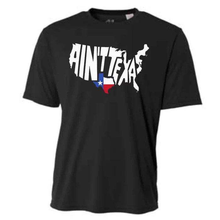 Funny Aint Texas USA Map Proud Texan Cooling Performance Crew T-Shirt