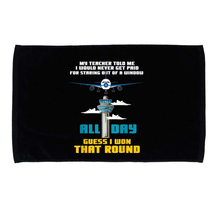 Funny Air Traffic Controller Saying ATC Flight Control Microfiber Hand Towel