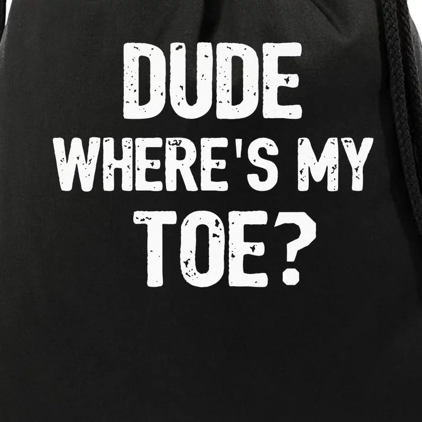 Funny Ampu Toe Prosthetic Leg Joke Gift Drawstring Bag