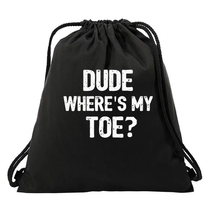 Funny Ampu Toe Prosthetic Leg Joke Gift Drawstring Bag