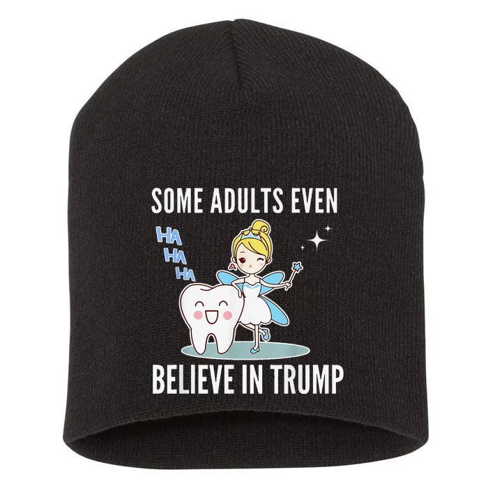 Funny Antitrump Tooth Fairy Laughing Humorous Cartoon Short Acrylic Beanie