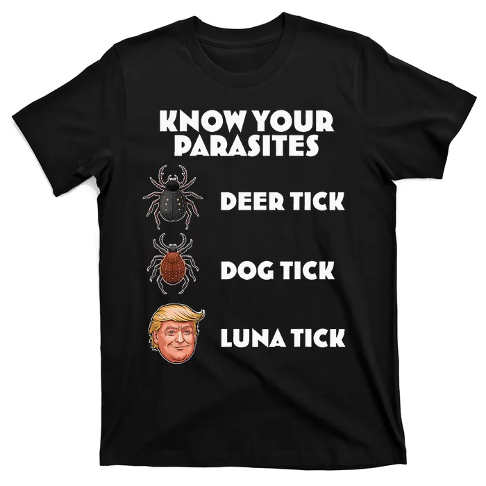 Funny Anti Trump Know Your Parasites Lunatic Design T-Shirt