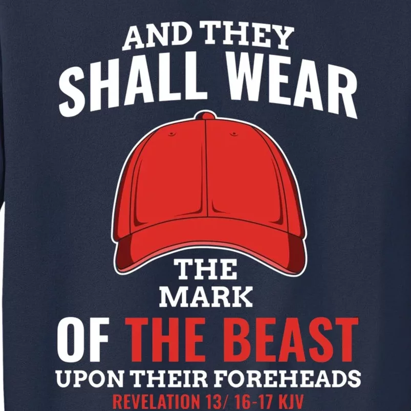 Funny Anti Trump Mark Of The Beast Red Hat Liberal Gift Sweatshirt