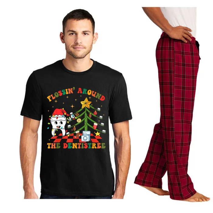 Flossing Around The Dentistree Funny Xmas Dental Hygienist Pajama Set