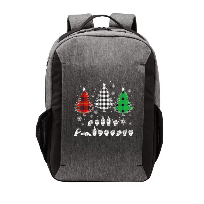 Funny Asl Trees Christmas American Sign Language Vector Backpack