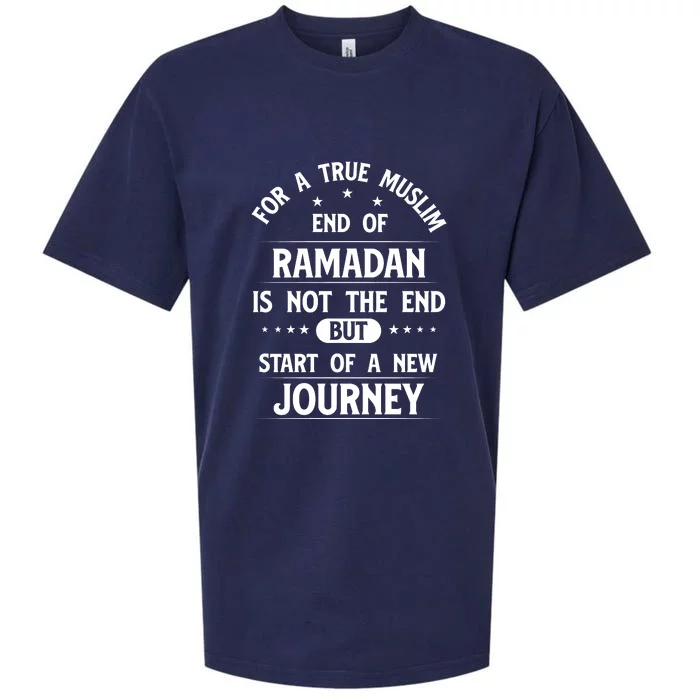 For A True Muslim End Of Ramadan Gift For Ramadan Mubarak Sueded Cloud Jersey T-Shirt