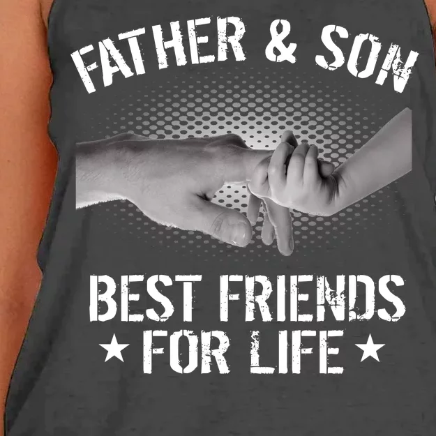 Father & Son Best Friends For Life Women's Knotted Racerback Tank