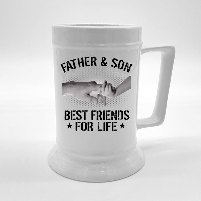 Father & Son Best Friends For Life Front & Back Beer Stein