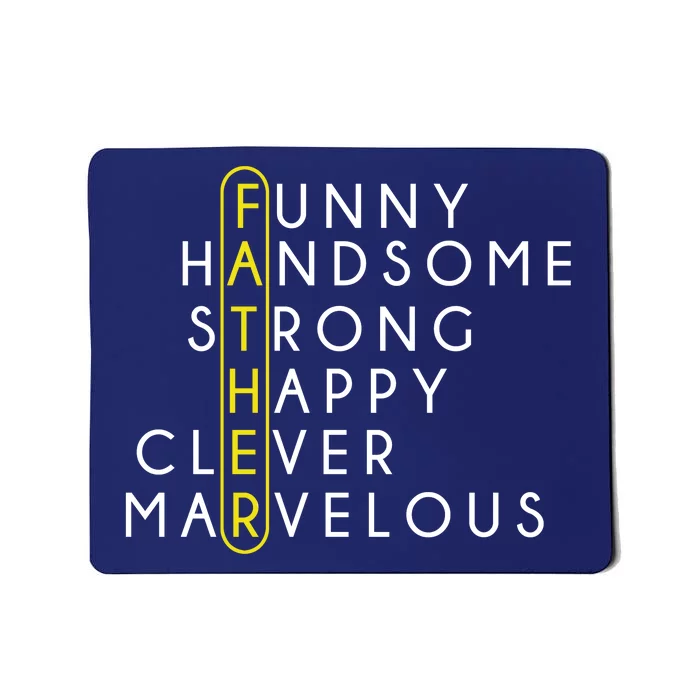 Father Acronym Fathers Day Mousepad