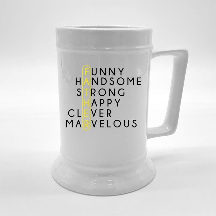 Father Acronym Fathers Day Front & Back Beer Stein