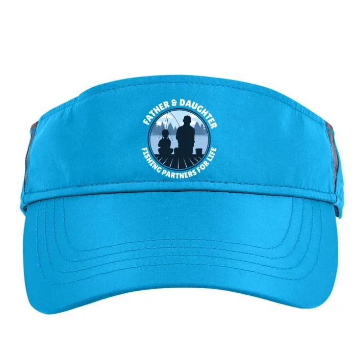 Father And Daughter Fishing Partners Adult Drive Performance Visor