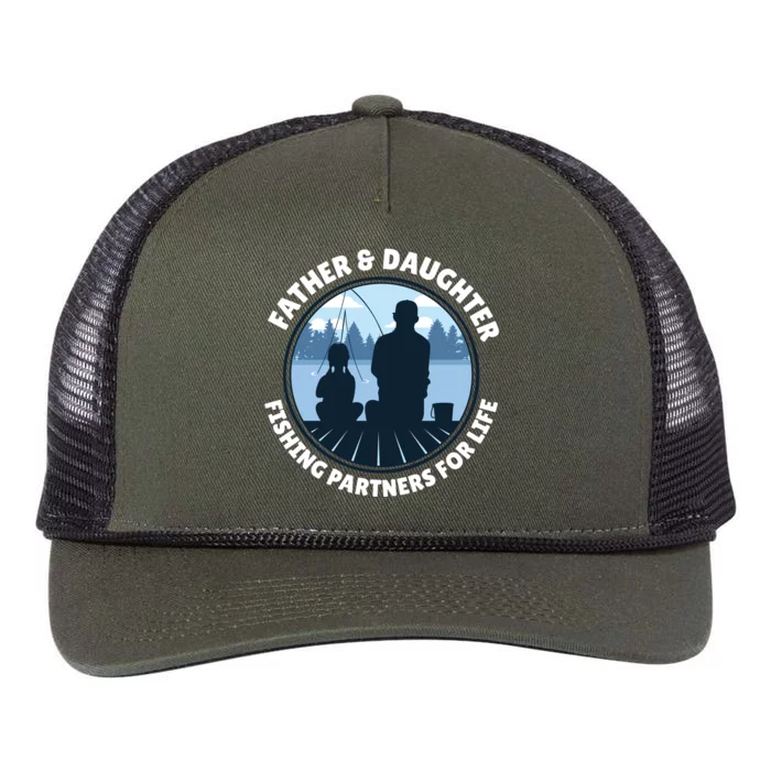 Father And Daughter Fishing Partners Retro Rope Trucker Hat Cap